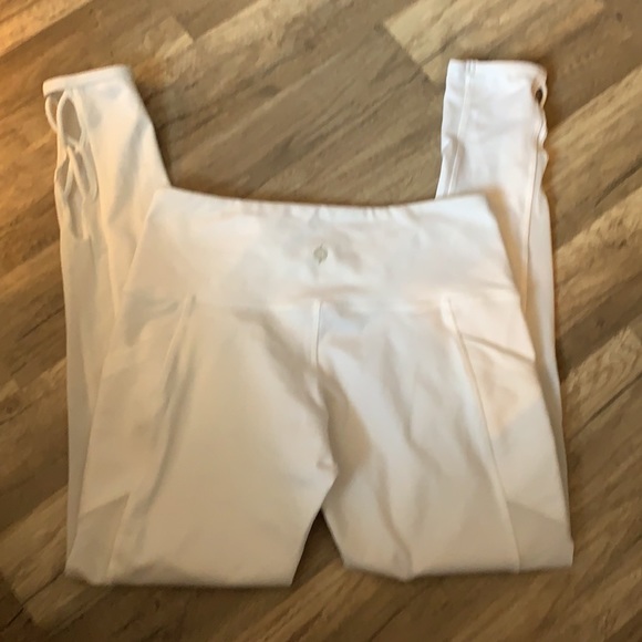 Popflex Activewear White Leggings Sz 4 GUC - Picture 2 of 4